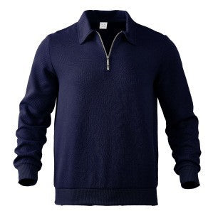 Herren Sweatpullover mit halblangem Reißverschluss und strukturiertem Gewebe Drune