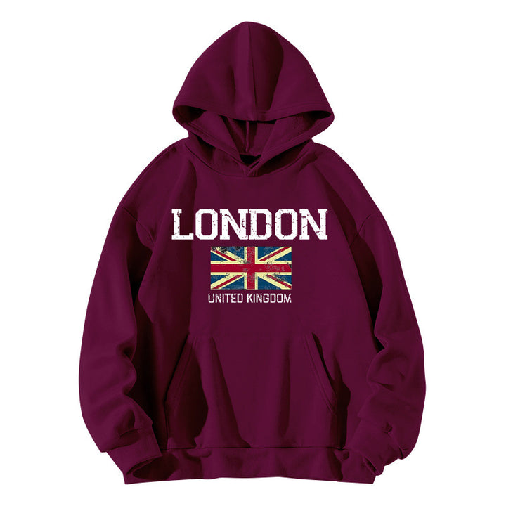Damen Kapuzenpullover im urbanen London-Style mit Kängurutasche und gemütlichem Schnitt Drune