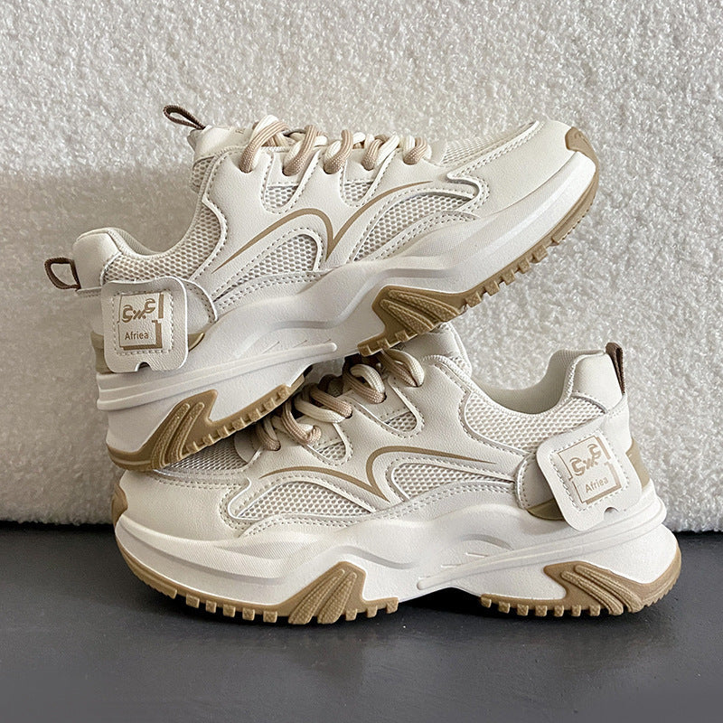 Damen Chunky Sneakers mit modischem Design und atmungsaktiver Obermaterialstruktur Drune