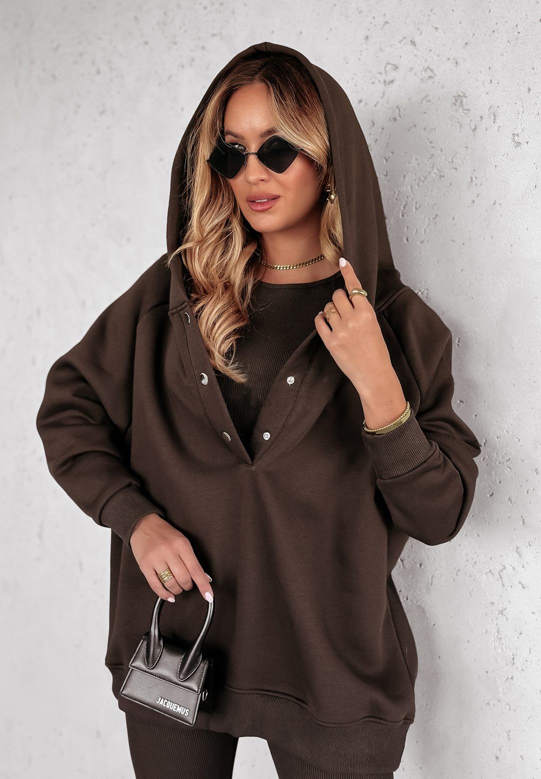 Damen Sportives Oversized Sweatshirt Drune