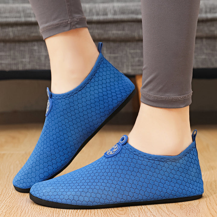 Damen nan leichter gestrickter Wasserschuh Slip-On mit nahtlosem Sockenschaft und rutschfester Gummisohle Drune