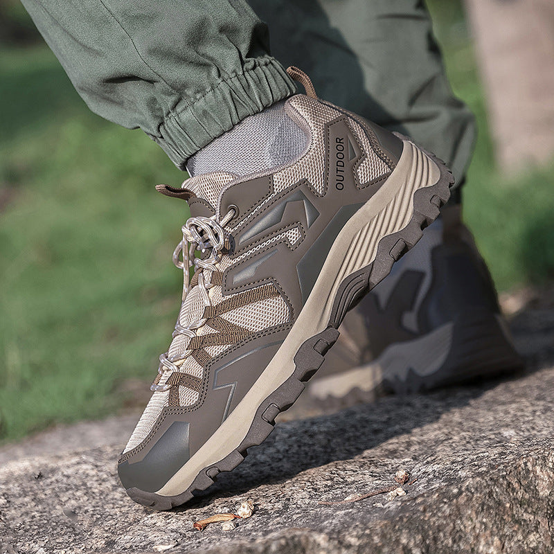 Herren nan robuster Trail- und Wandersneaker mit Multiterrain-Profilsohle, atmungsaktivem Meshoberteil und verstärkter Zehenkappe Drune