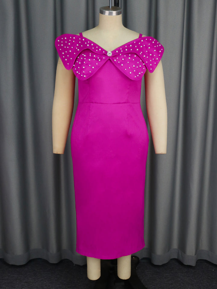 Damen Abendkleid mit auffälligen Rüschen und Glitzer-Details Drune