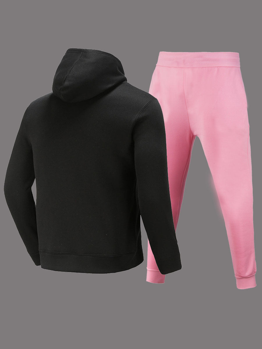 Damen Sportliches Hoodie- und Jogginghose-Set mit einzigartigem Grafikdesign Drune