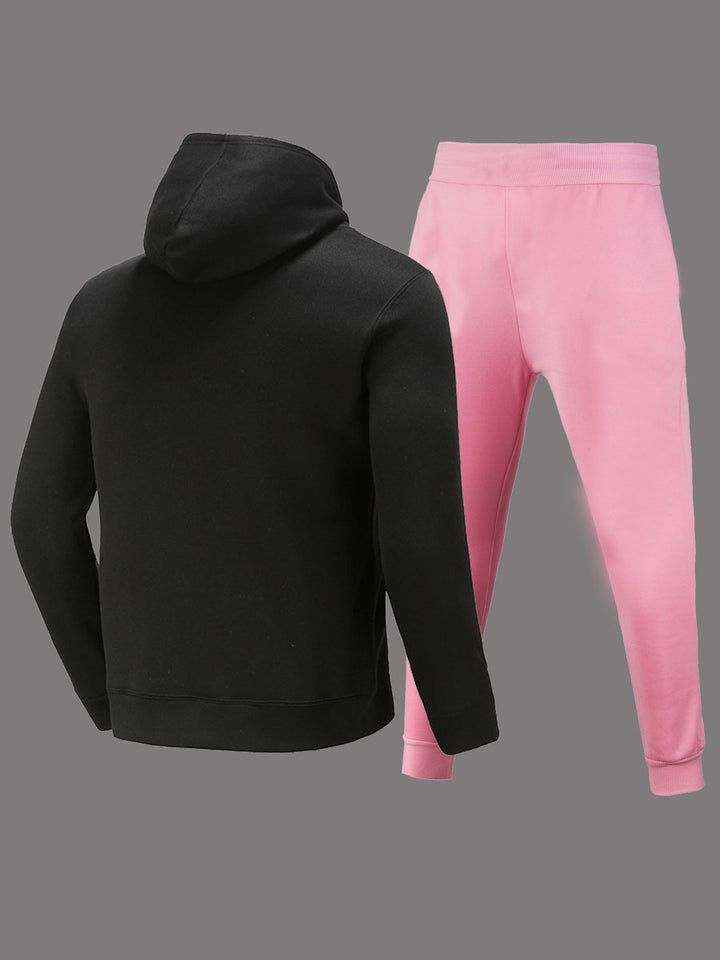Damen Sportliches Hoodie- und Jogginghose-Set mit einzigartigem Grafikdesign Drune