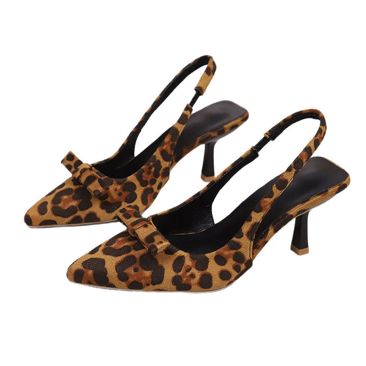 Damen Slingback Pumps mit elegantem Schleifenakzent und feinem Absatz Drune