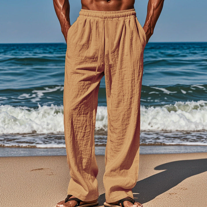 Herren Lässige Strandhose mit elastischem Bund und praktischen Seitentaschen Drune