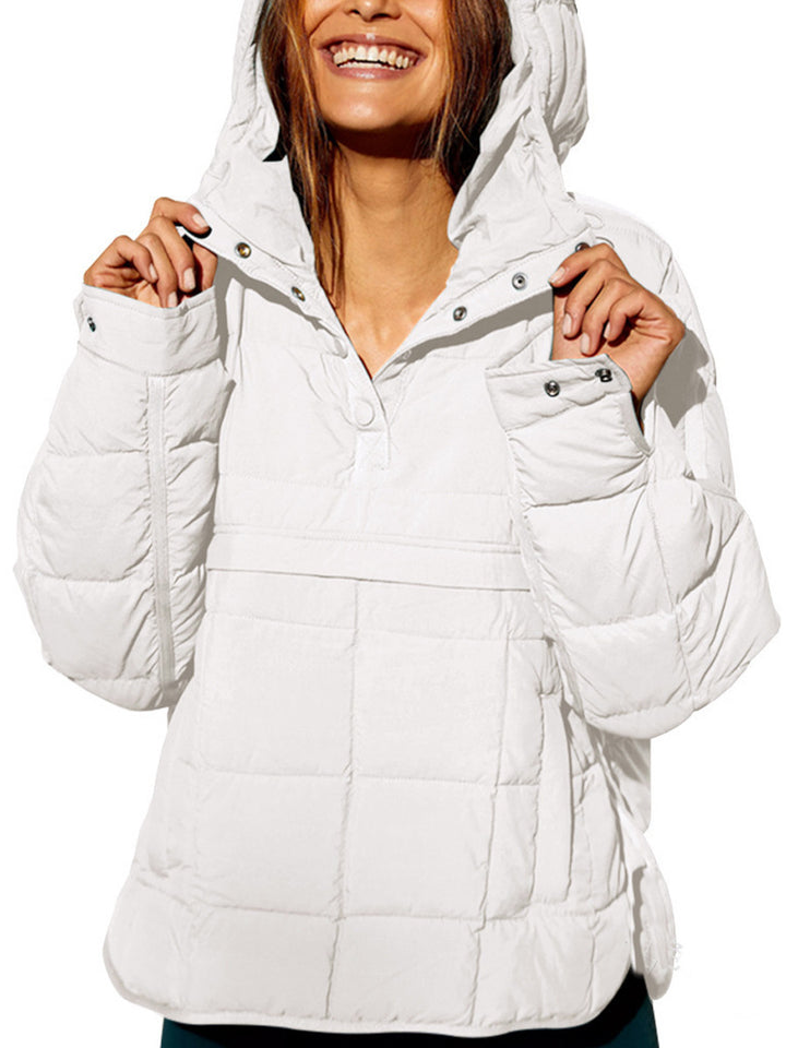 Damen Übergröße Steppjacke mit Kapuze Drune