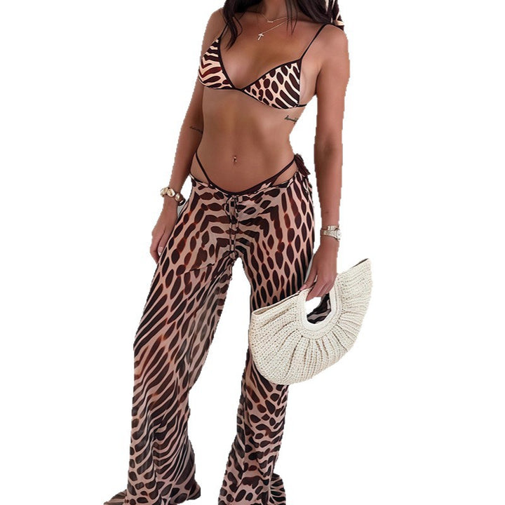 Damen Bikini-Set mit raffinierten Tiermotiven und verstellbaren Trägern Drune