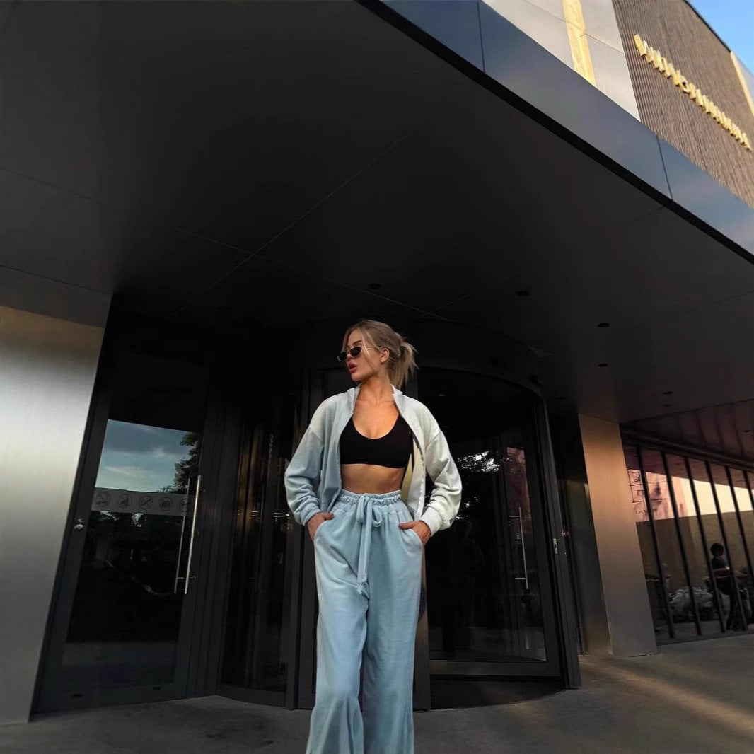 Damen Velours Jogginganzug Drune