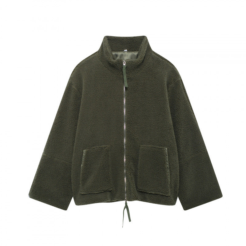 Damen kuschelige Fleecejacke Drune