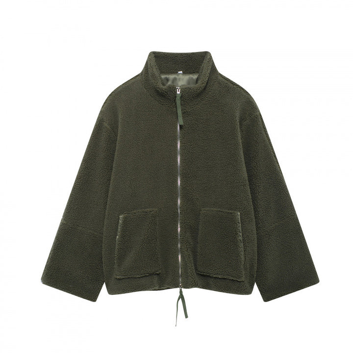 Damen kuschelige Fleecejacke Drune