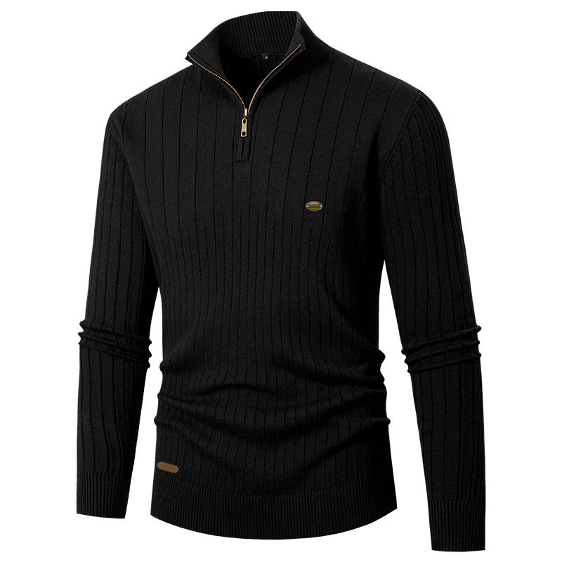 Herren Pullover mit Stehkragen und Feinstrick Drune