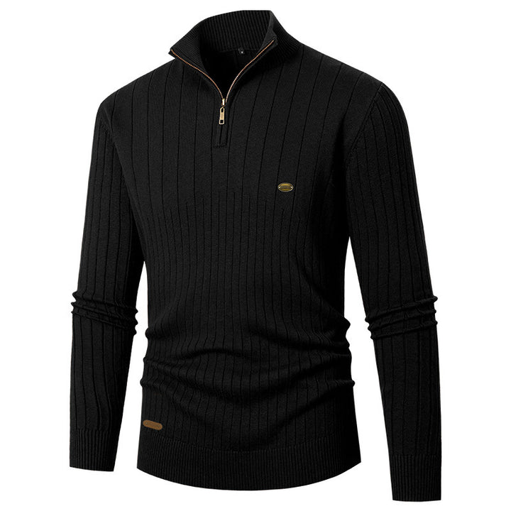 Herren Pullover mit Stehkragen und Feinstrick Drune