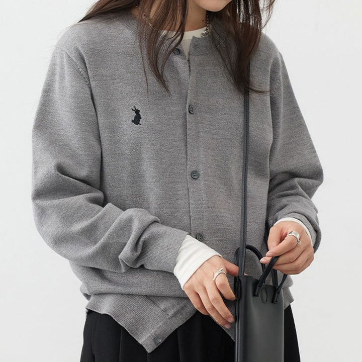 Damen weiche Strickjacke mit feinen Knopfdetails und elegantem Design Drune