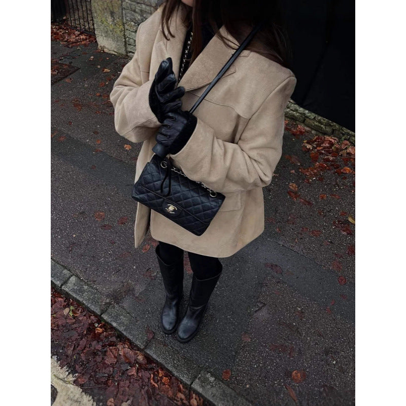 Damen Oversize-Blazerjacke mit lässigem Schnitt und tiefen Taschen Drune