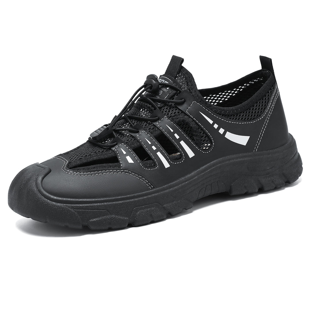 Herren nan robuster Outdoor-Sandalensneaker mit atmungsaktivem Mesh, Schnellzug-Bungee und griffiger Profilsohle Drune