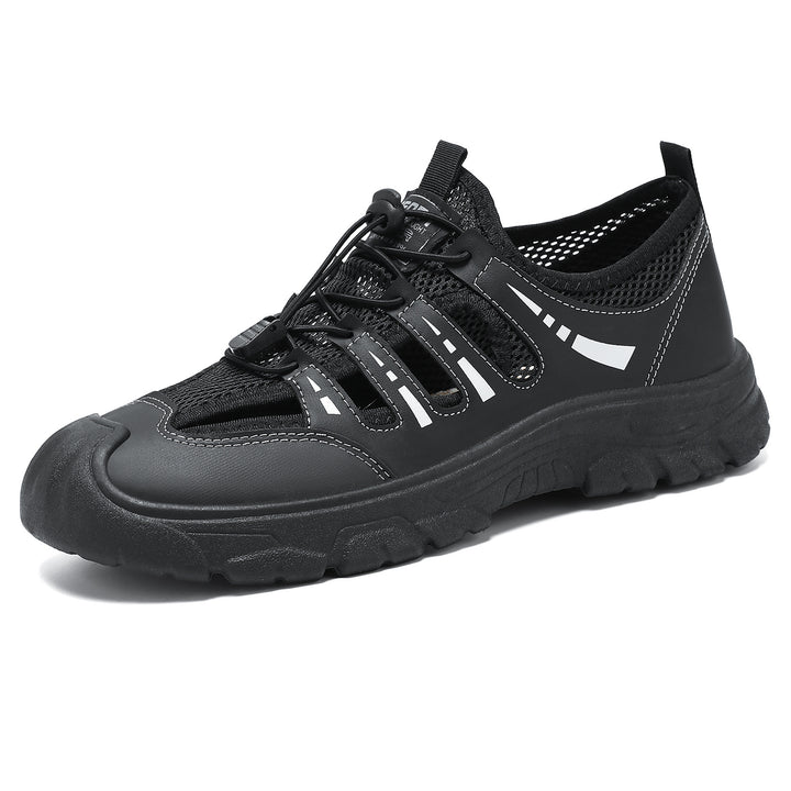 Herren nan robuster Outdoor-Sandalensneaker mit atmungsaktivem Mesh, Schnellzug-Bungee und griffiger Profilsohle Drune