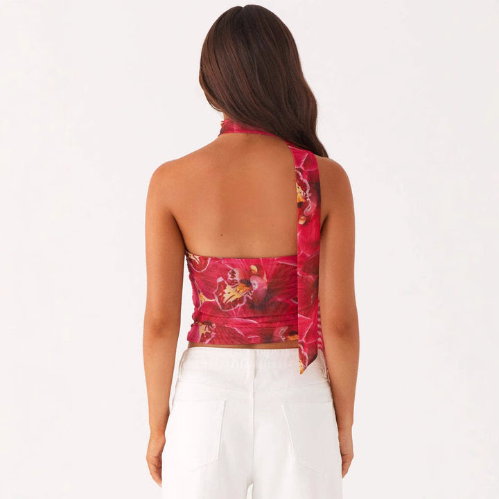 Damen Bandeau-Top mit raffinierten Bindebändern Drune
