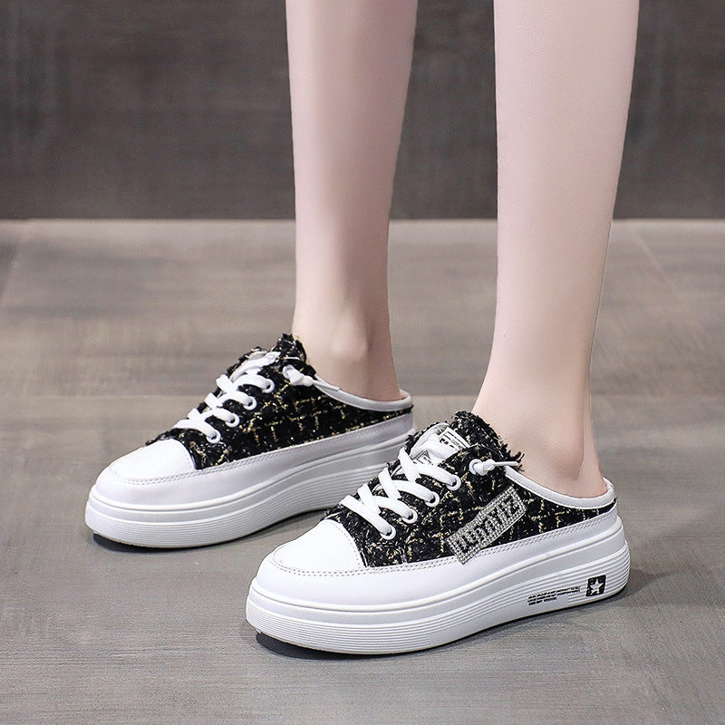 Damen Bequeme Sneaker mit modischem Schachbrettmuster Drune