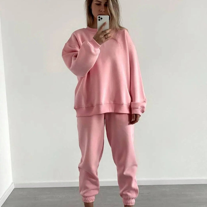 Damen lässiges Sweatshirt und Jogginghose-Set Drune