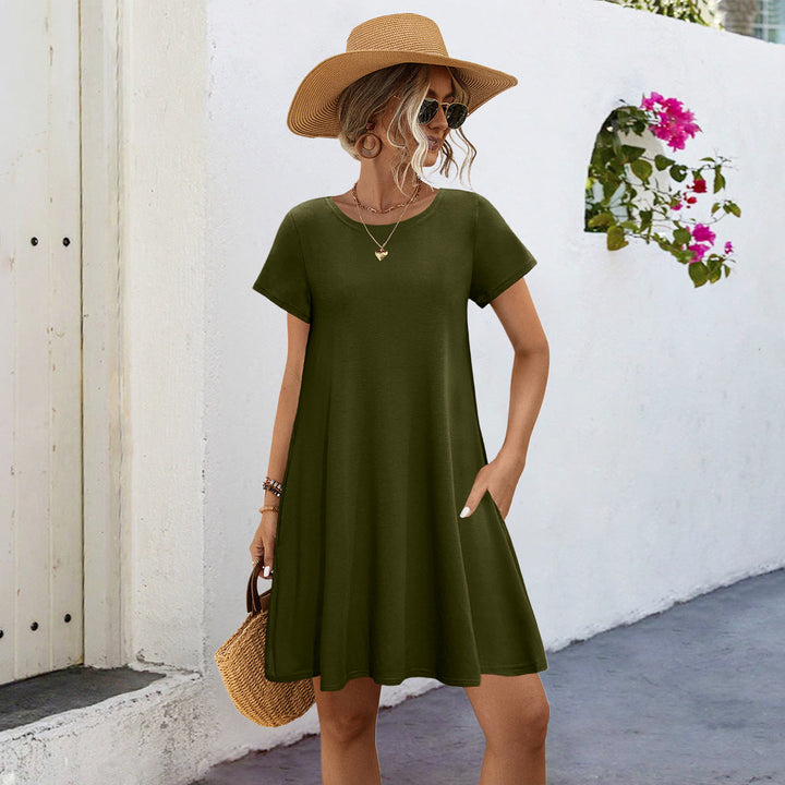 Damen Freizeitkleid mit praktischen Taschen und lockerem Schnitt Drune