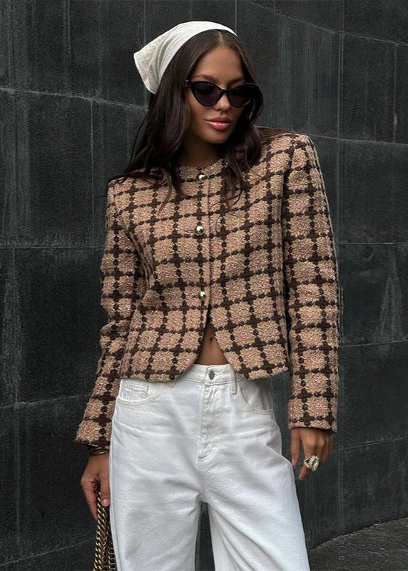 Drune | Inspiriertes Tweed-Karo-Jackett