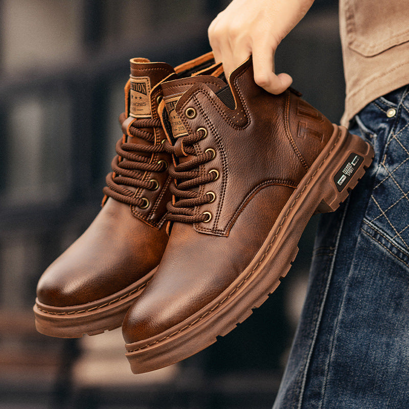 Herren robuste Lederstiefel Drune