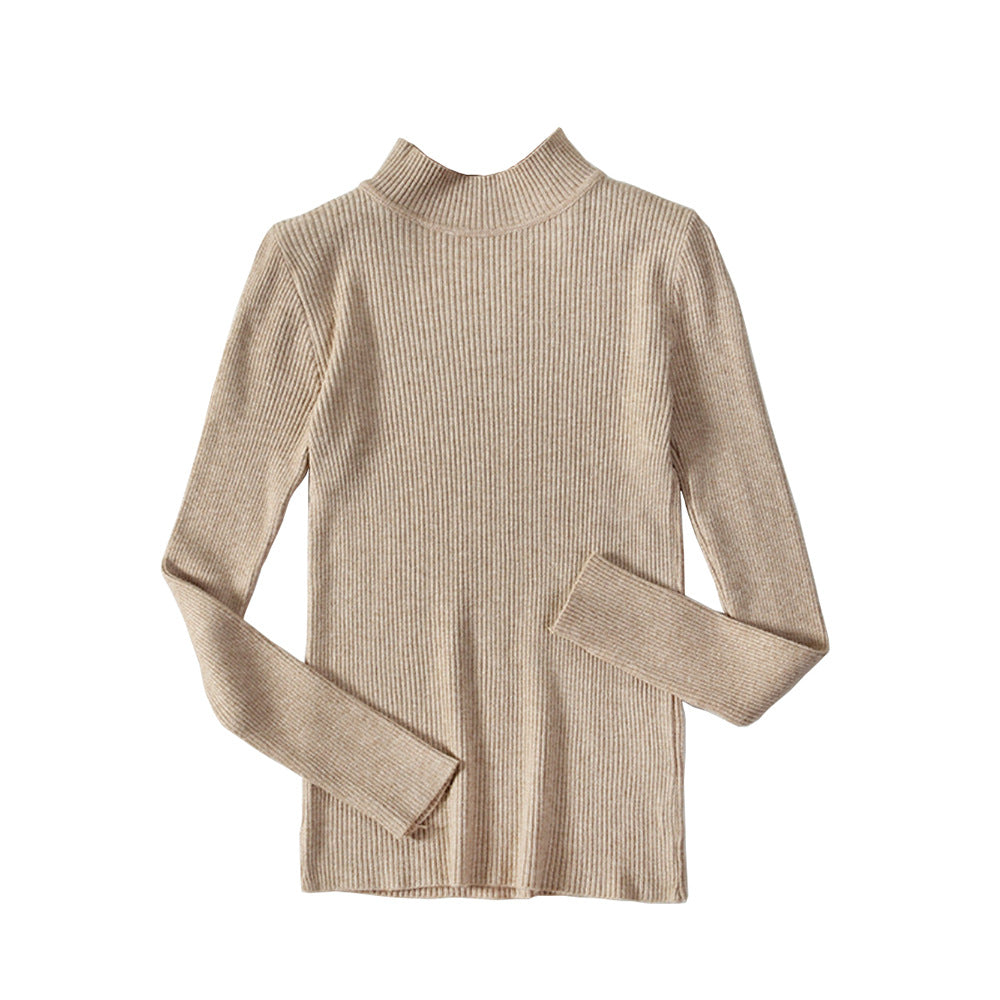 Damen Feinstrickpullover mit hohem Kragen und langen Ärmeln Drune