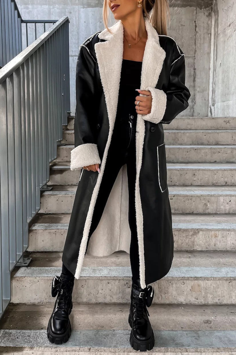 Drune | Lange Linie Fleece Mantel