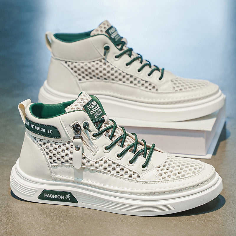 Damen Sportliche High-Top Sneakers mit atmungsaktivem Mesh-Design Drune