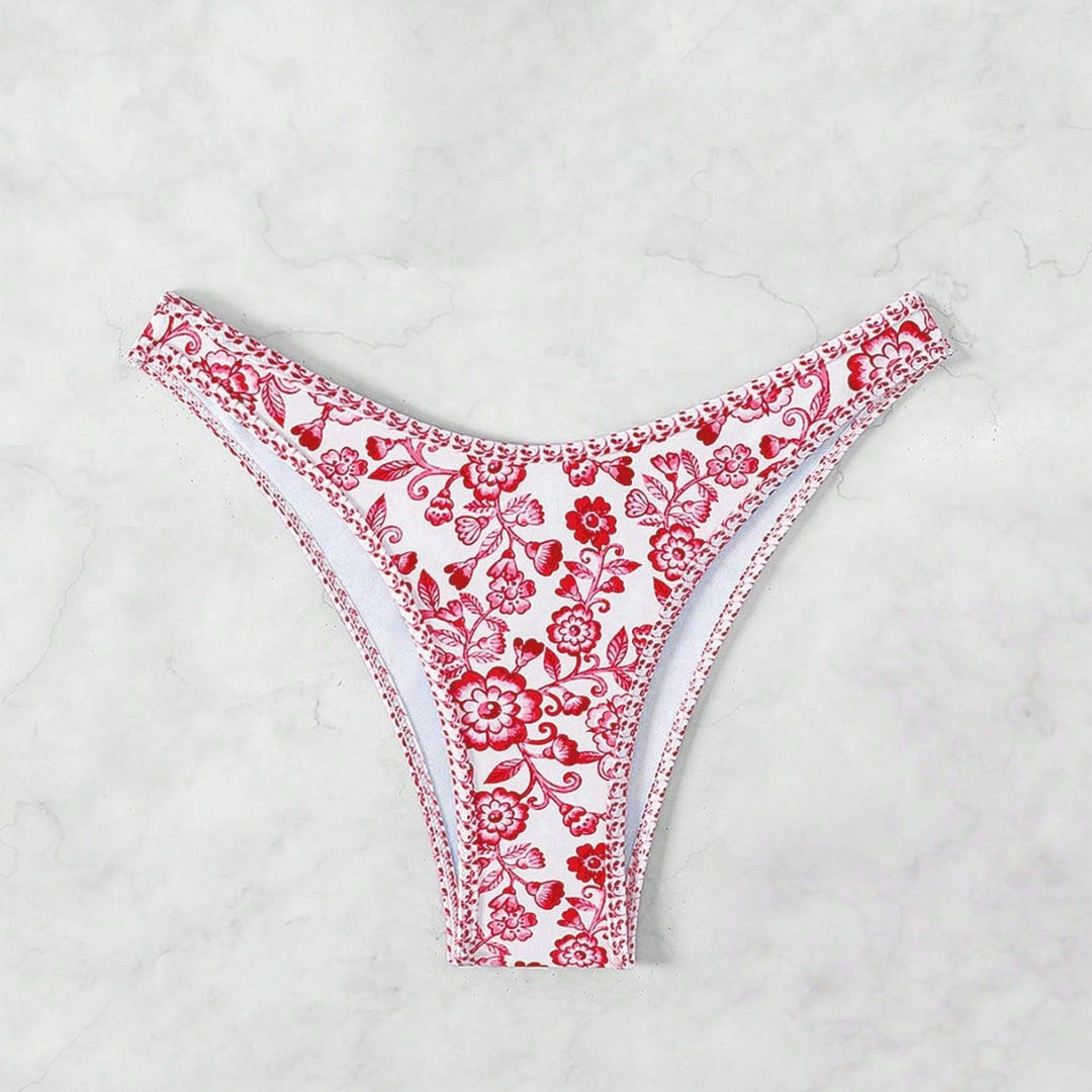 Damen Leopardenmuster Bikini-Set mit verstellbaren Trägern Drune
