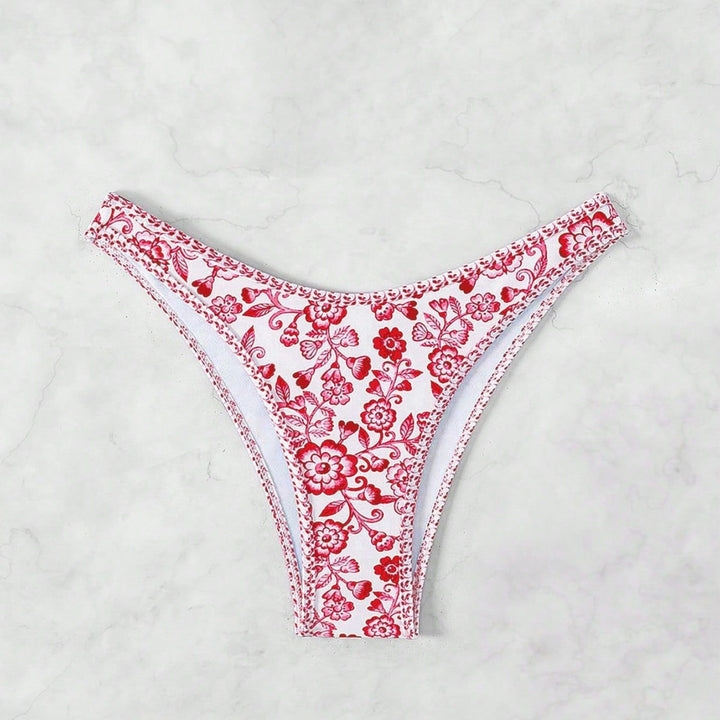 Damen Leopardenmuster Bikini-Set mit verstellbaren Trägern Drune