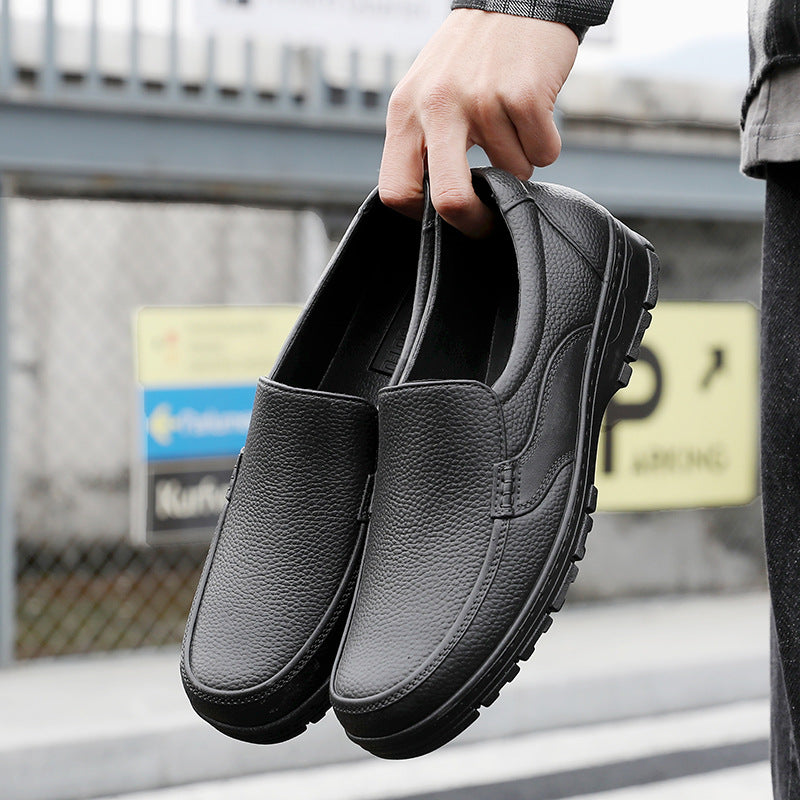 Herren Komfortable Slip-On Schuhe aus hochwertigem Leder mit rutschfester Sohle und atmungsaktiver Innensohle Drune