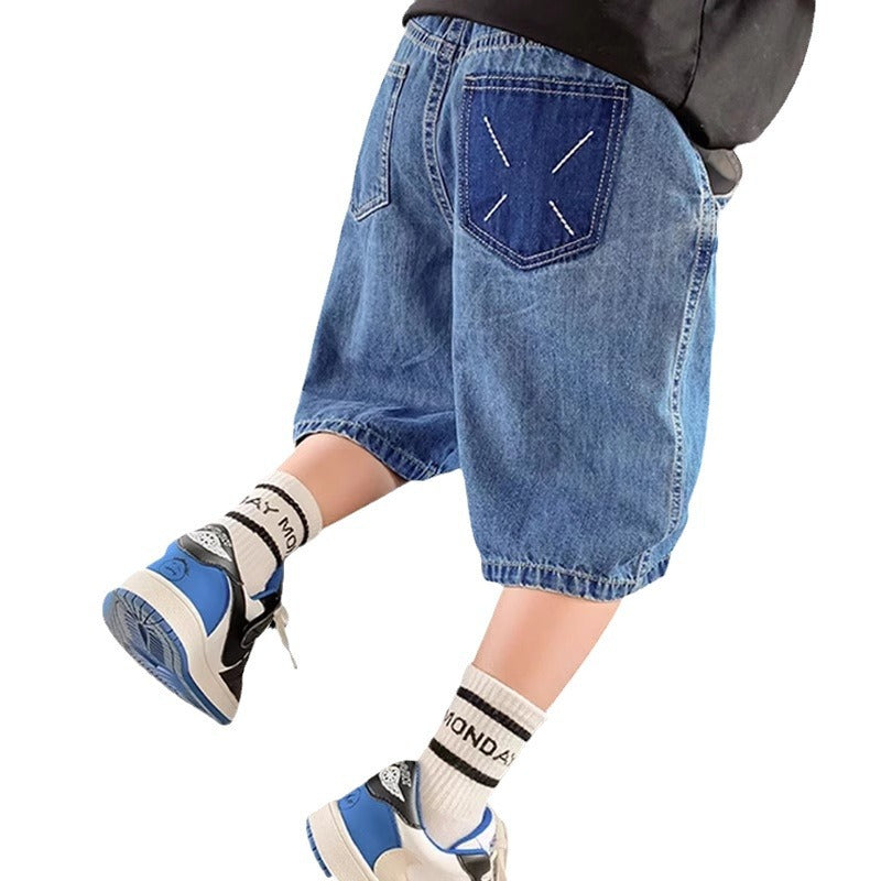Jungen lässige Denim-Shorts Drune