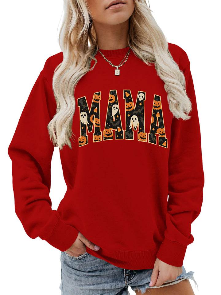 Damen Sweatshirt mit lustigem Halloween-Design und komfortablem Schnitt Drune