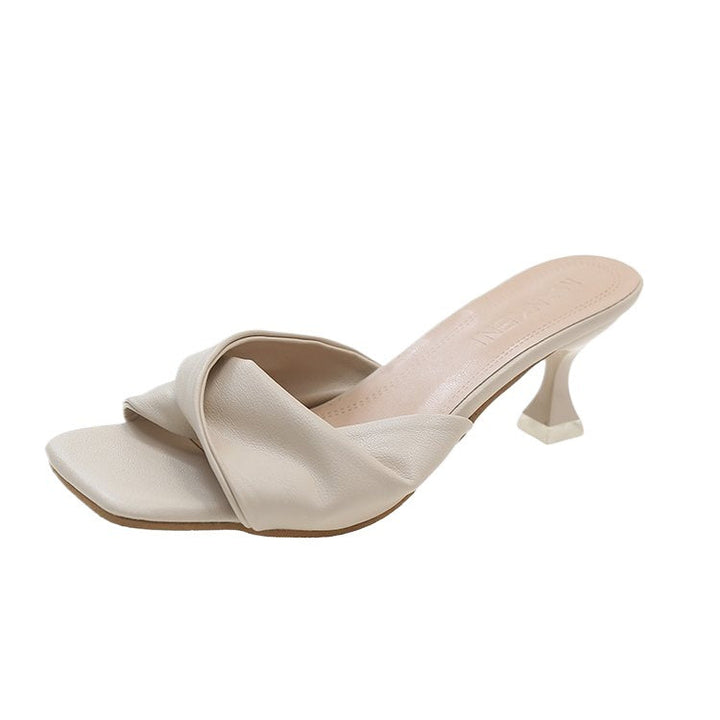 Damen Elegante Mules mit dekorativem Knoten Drune