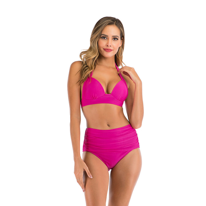 Damen Hochtailliertes Bikini-Set mit verstellbarem Oberteil Drune