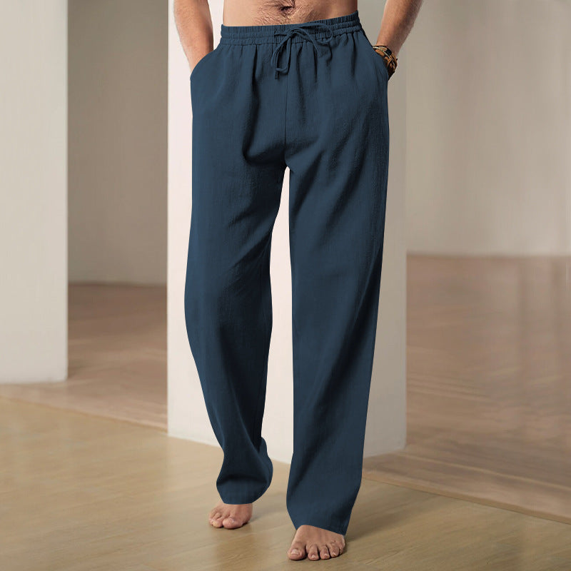 Herren Bequeme Sommerfreizeithose mit elastischem Bund Drune