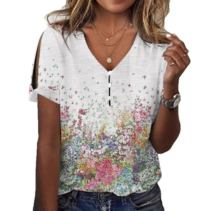 Damen Glitzernde V-Pullover Bluse Drune