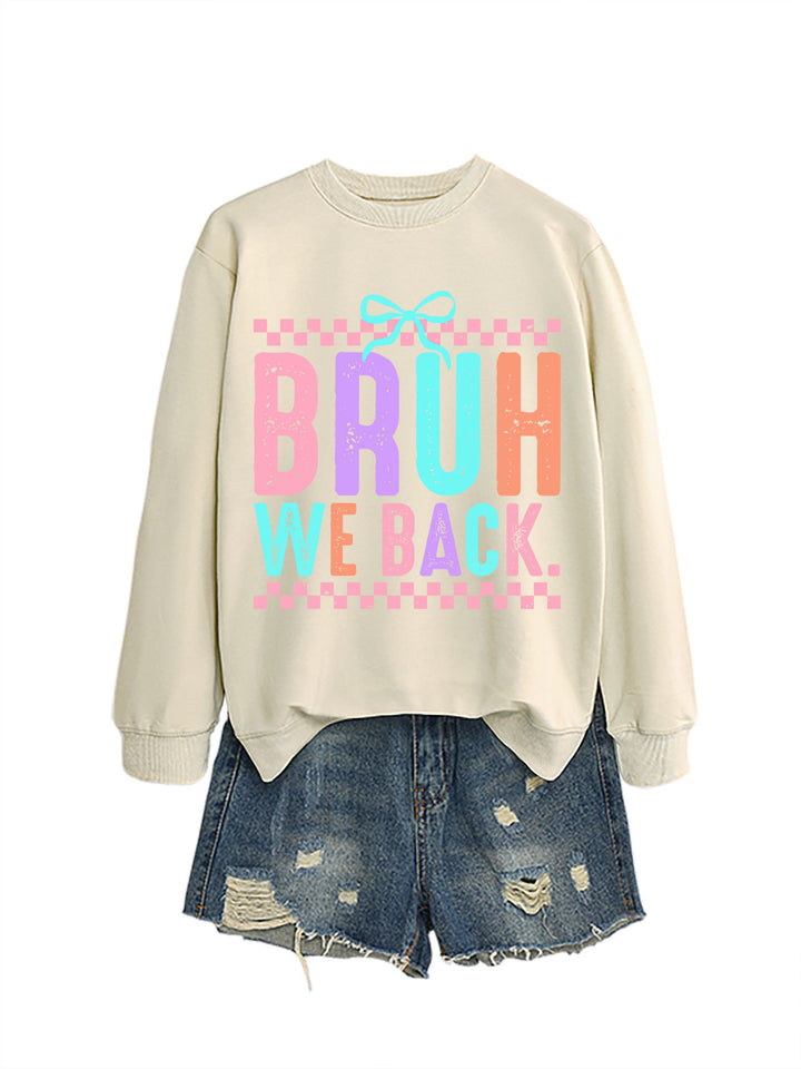 Damen Sweatshirt mit fröhlichem Druck und bequemer Passform Drune