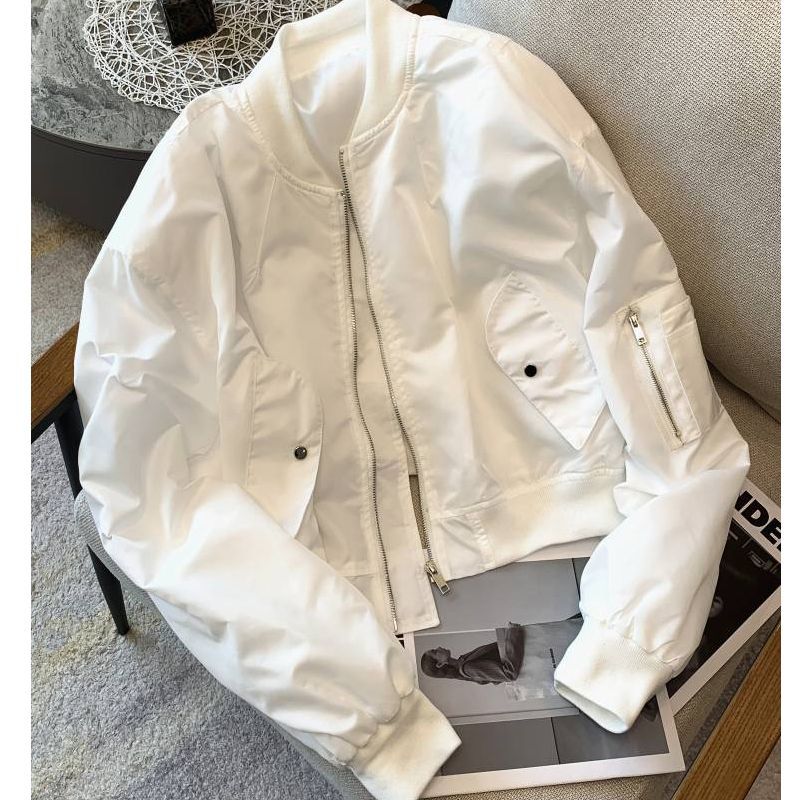Damen modische Bomberjacke mit praktischen Taschen Drune