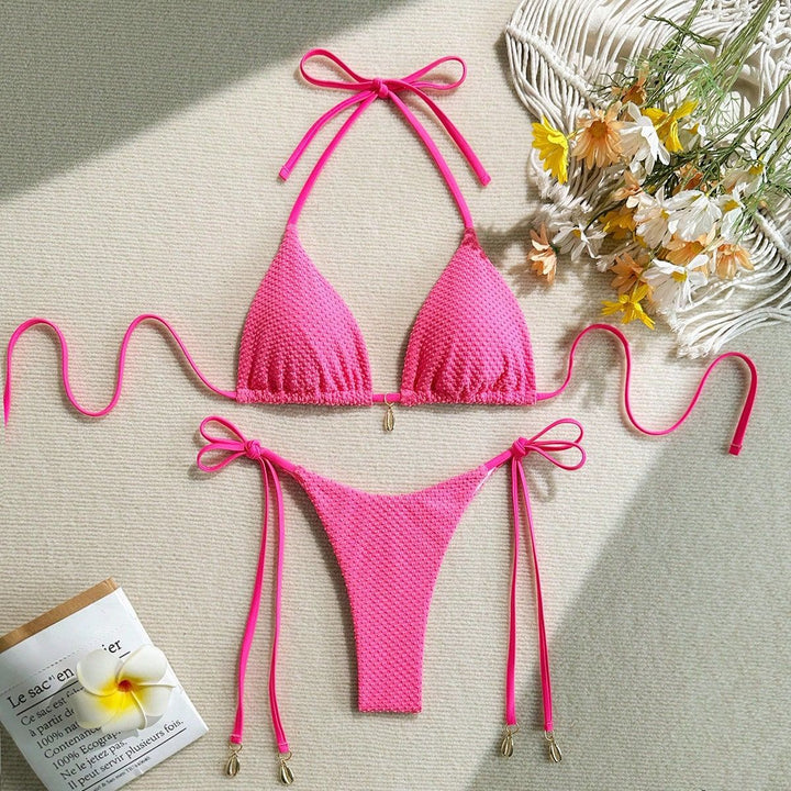 Damen Bikini mit strukturierter Oberfläche Drune
