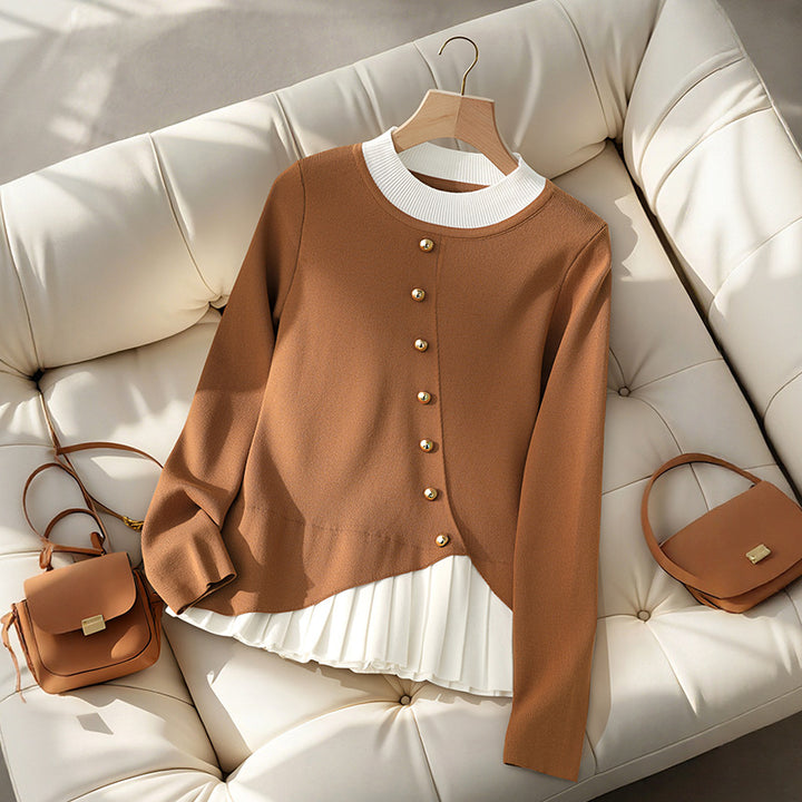 Damen Strickjacke mit eleganten Knopfdetails und lässigem Schnitt Drune