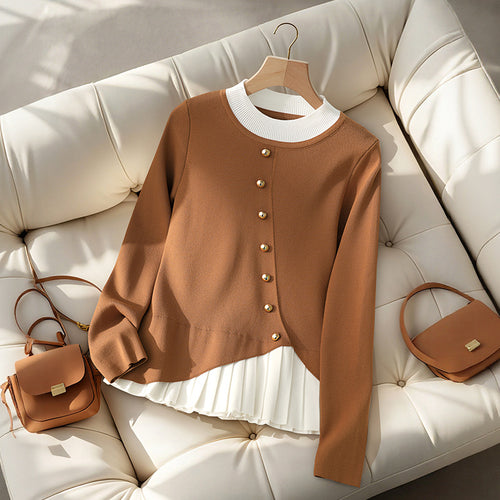 Damen Strickjacke mit eleganten Knopfdetails und lässigem Schnitt Drune