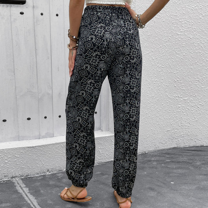 Damen lässige Sommerhose mit verspieltem Ethnomuster Drune