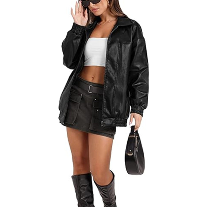 Damen lässige Übergangsjacke mit elastischen Bündchen und praktischem Reißverschluss Drune