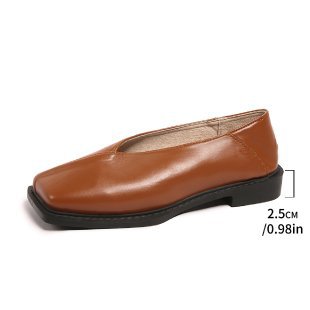 Damen Ballerinas mit eckiger Zehenpartie und rutschfester Sohle Drune
