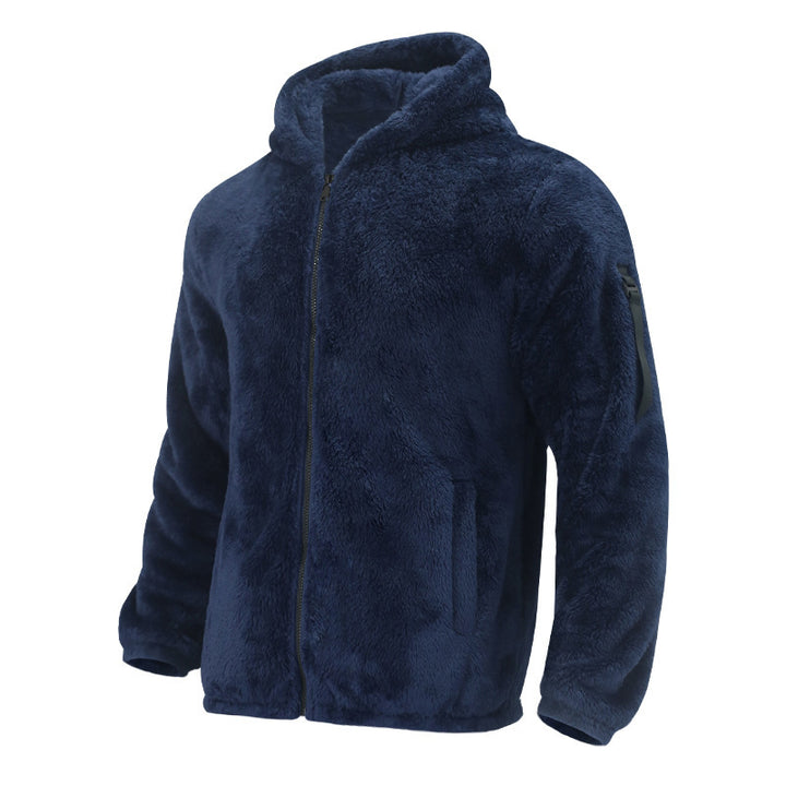 Herren Fleecejacke mit weichem Innenfutter und Kapuze Drune