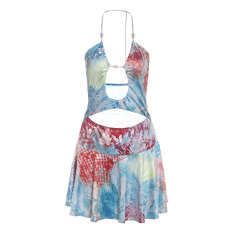 Damen Strandkleid mit verführerischem Ausschnitt und modischen Cut-Outs Drune